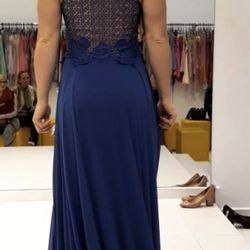 Elegant Navy Beauty — Handmade & Worn Twice