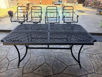 Patio Table and Swivel Chairs $120