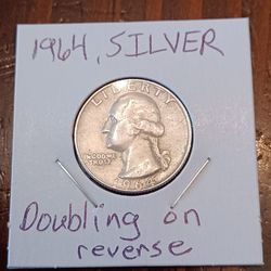 1964 SILVER  Doubling on reverse