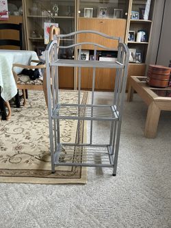 Metal 3 Tier Rack, Used For Storage Or Decoration 