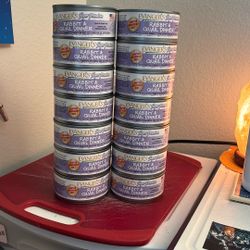 14 cans of avengers, superpremium, rabbit and quail dinner canned cat food 5.5 ounce
