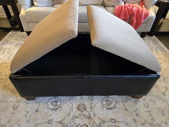 Coffee Table, Large Ottoman |Dual Lift Lids
