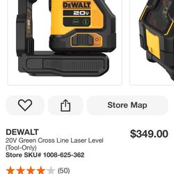 DEWALT 20V Green Cross Line Laser Level (Tool-Only)