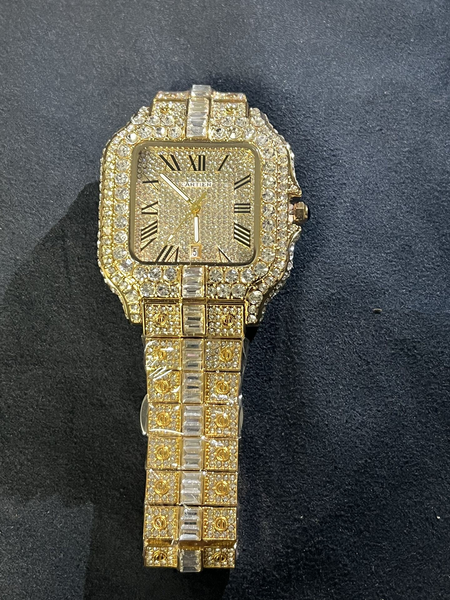 Gold Bussdown Diamond Cartie Watch