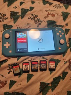 Nintendo Switch Lite with 5 Games