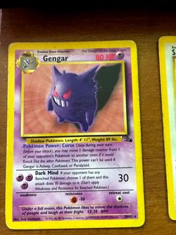 POKEMON TRADING CARD - GENGAR #20/62 UNLIMITED NEAR MINT