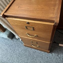 Wood File Cabinet With Lock And Two Keys