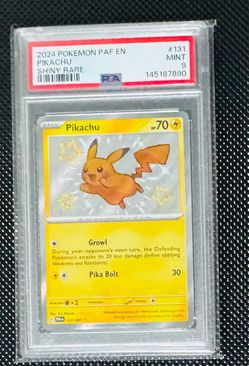 PSA 9 Pikachu Shiny Rare Pokemon Card 2024 PAF #131
