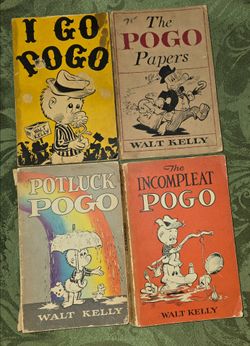 Pogo Comic Collection Lot Of 4 Books By Walt Kelly Vintage Early 1950's