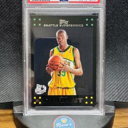 2007 Topps NBA #112 KEVIN DURANT Rookie Black Border Variant RC Graded PSA 8 NM