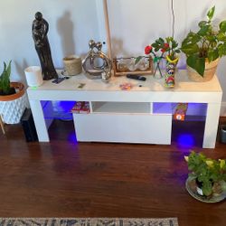 Tv Console (LED Backlit) Dining Table (collapsible)