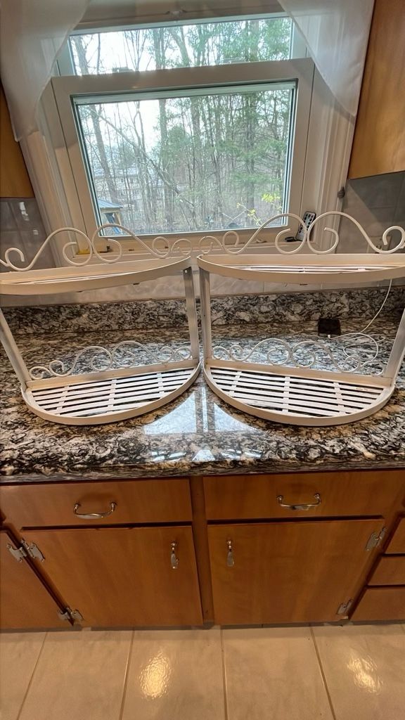 2 Iron Shelves Ex Condition 18” L 13” H 7”D