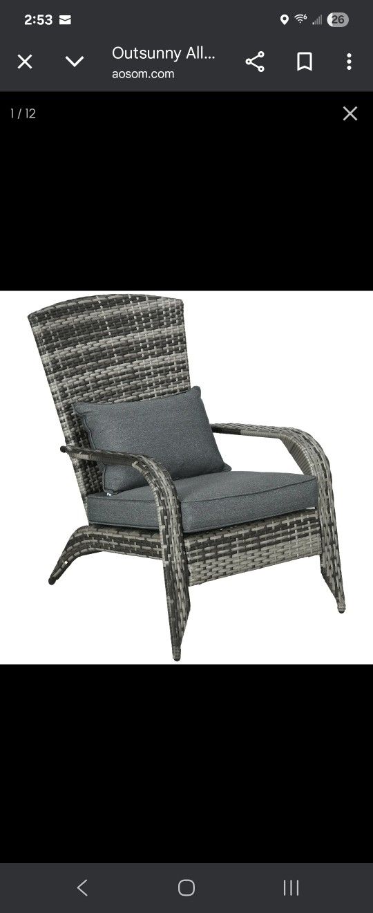 Adirondack Chair & Coffee Table $80