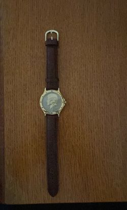 President Kennedy Half Dollar Gold Watch