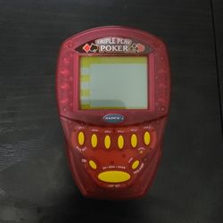 2000 Radica Triple Play Poker Electronic Handheld Poker Game (Tested & Working)
