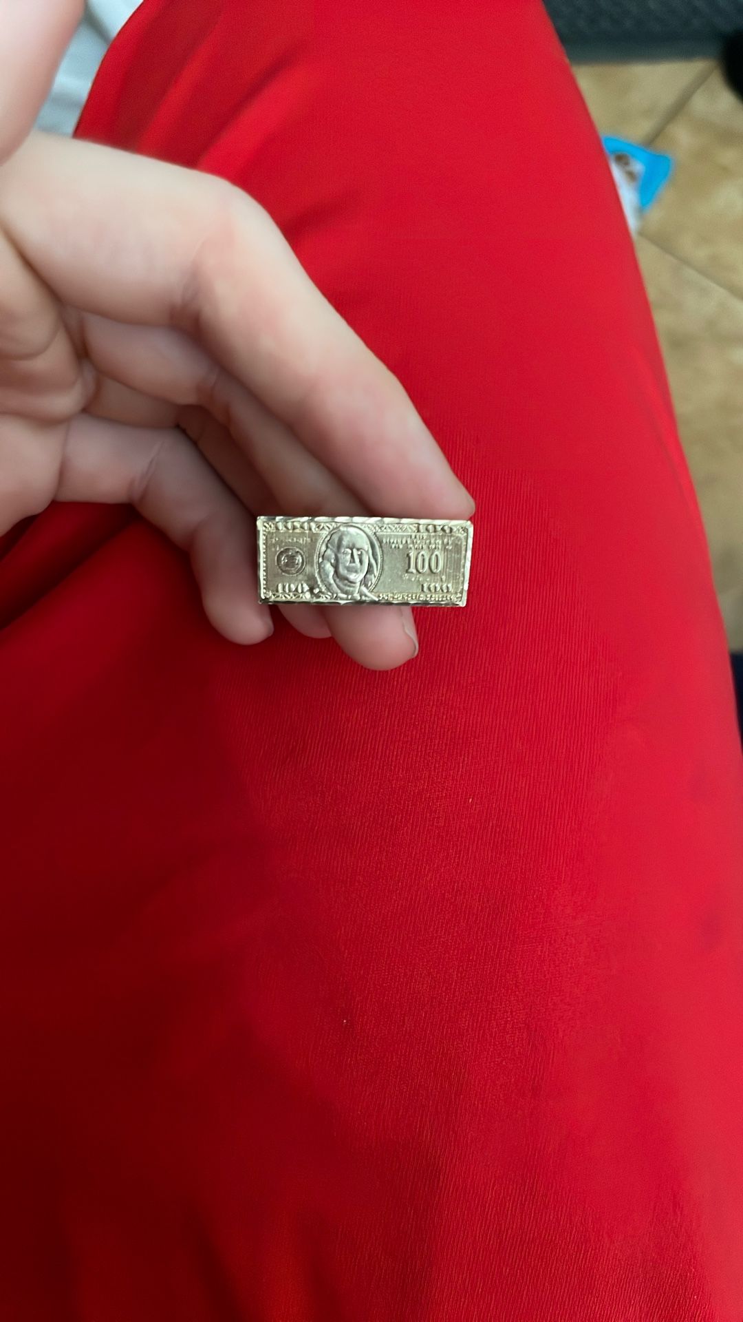 10k $100 Dollar Bill Ring