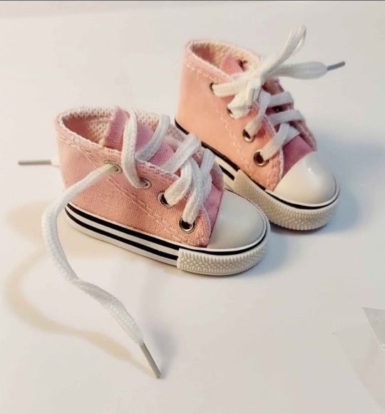 NEW! Mini Novelty Pink Converse Shoes 3.25" x 1.75" (Crafts, Doll Shoes, Bike Kickstand Pad?)