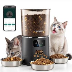 Automatic Cat Feeder for 3 Cats, 6L/25 Cups Smart WiFi Pet Feeder