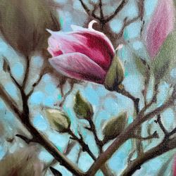 Original Art Painting Oil - MAGNOLIA