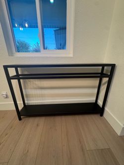 Crate & Barrel Black Console Table