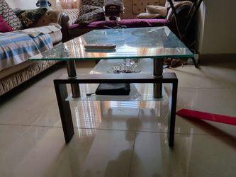 Two Set Glass and Iron table