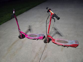 Two razor scooters..