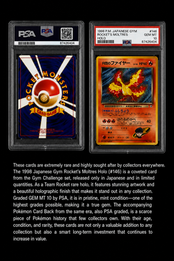1998 Japanese Gym Rocket’s Moltres holo psa 10