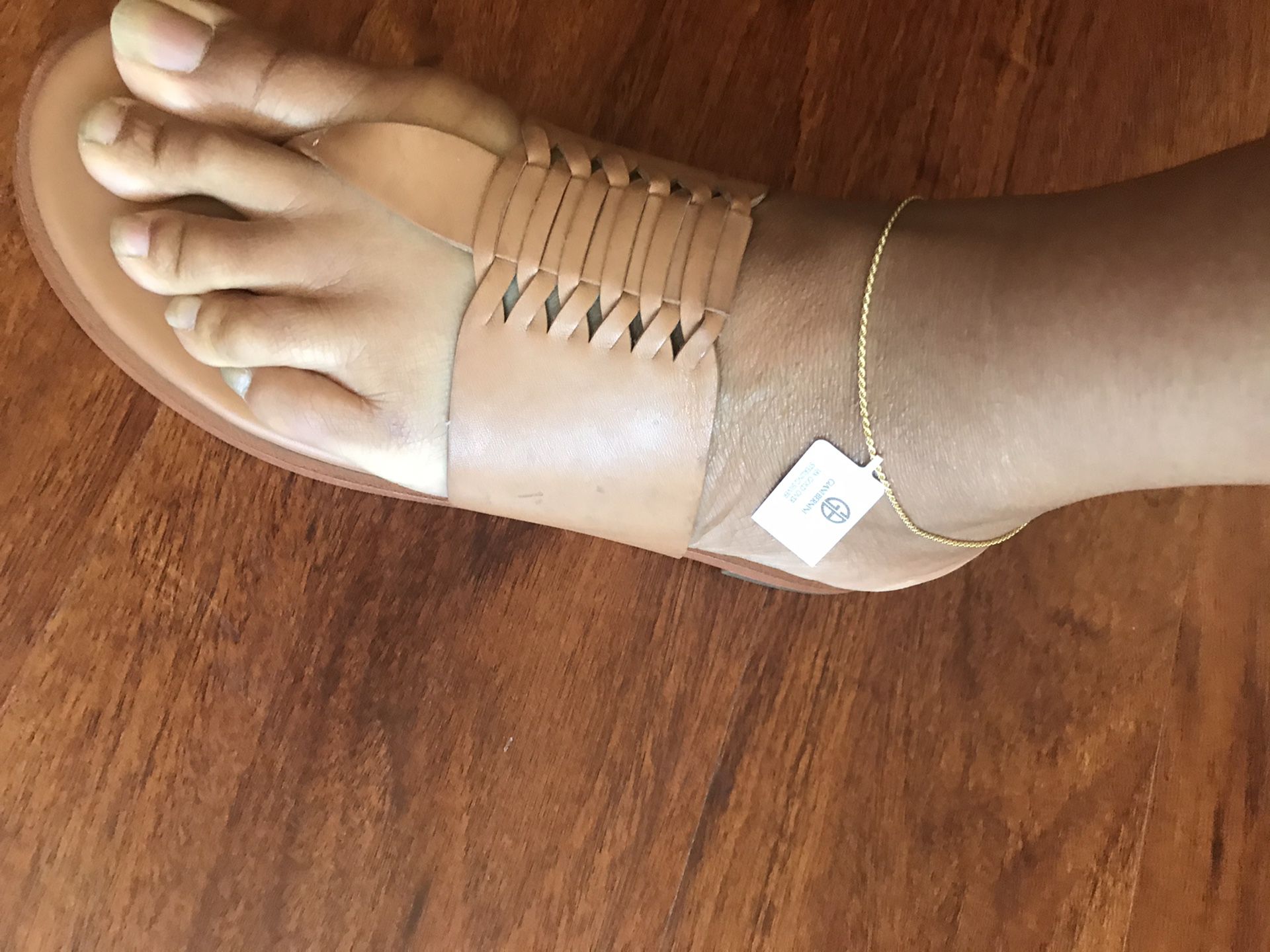 18K over silver anklet. Super cute. New