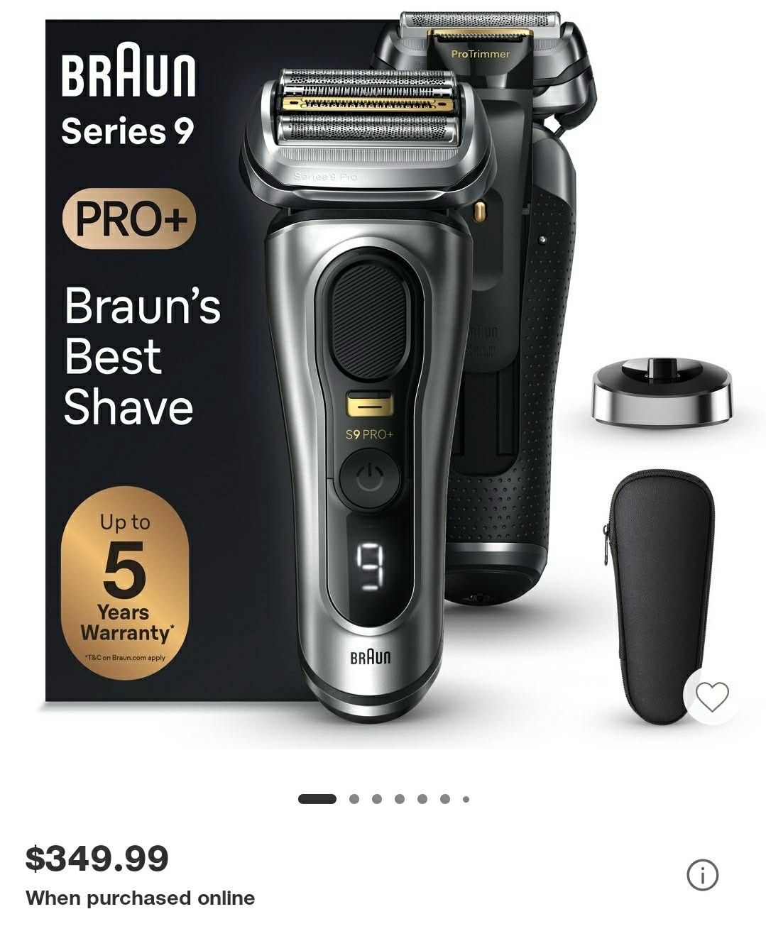 Braun series 9 PRO+ electric razor