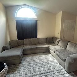 MUST GO!! LARGE MACY'S GREY SECTIONAL 