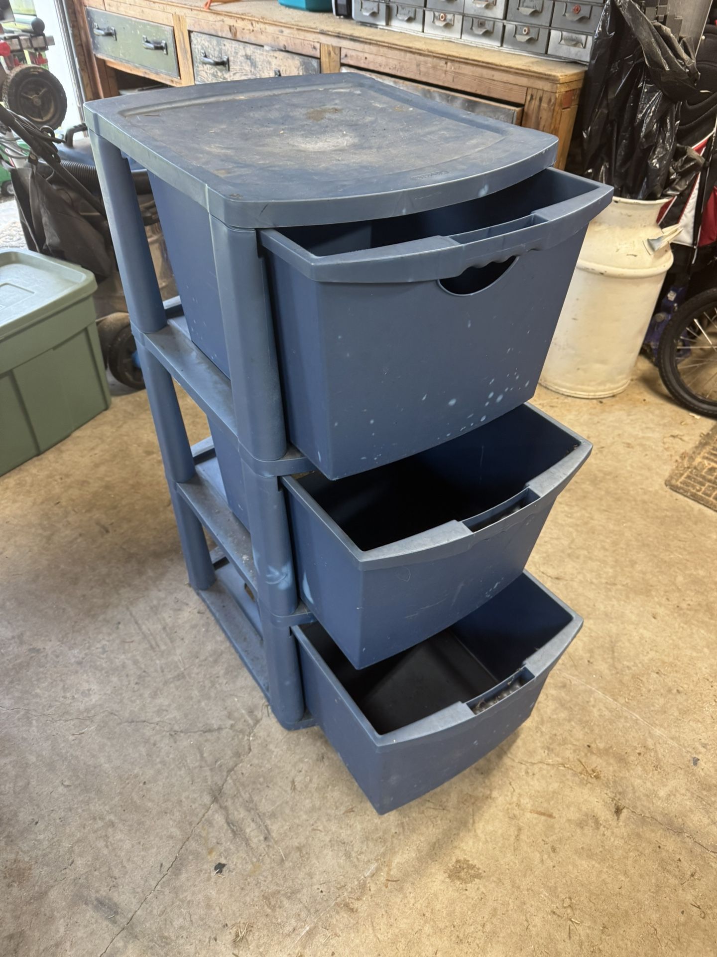 Sterilite Plastic 3-Drawer Garage Shelf