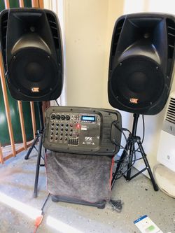 🔊🔊Equipo completo profesional dos bocinas 10 y mezcladora Bluetooth // Audio system with 10” woofers and mixer