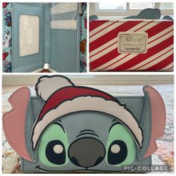 Loungefly Disney Stitch Santa Hat Christmas Wallet