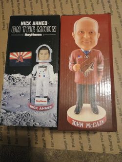 Two Bobbleheads Nick Ahmed Diamondbacks And John McCain Coyotes