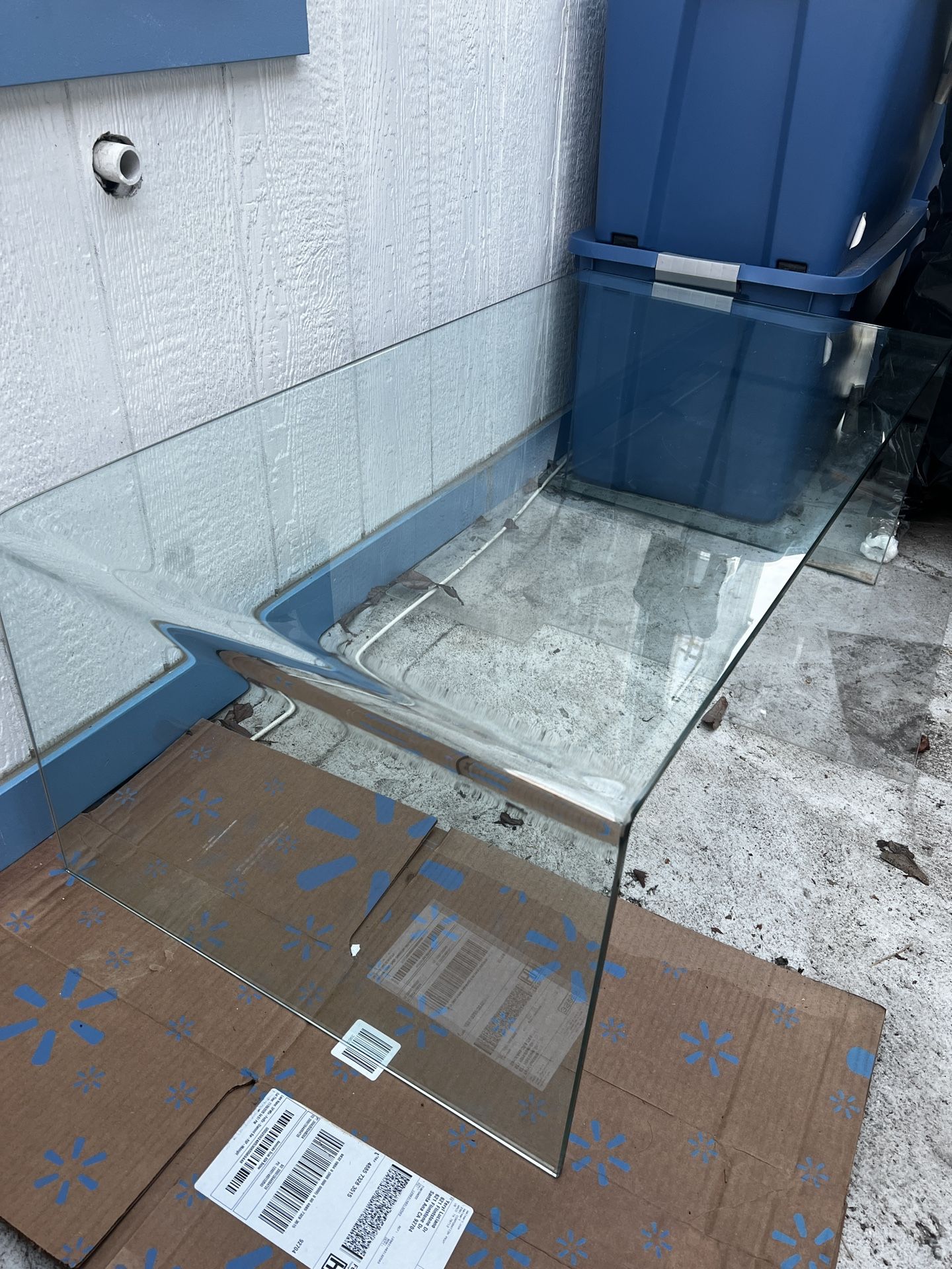 Glass Waterfall Coffee Table Living Room