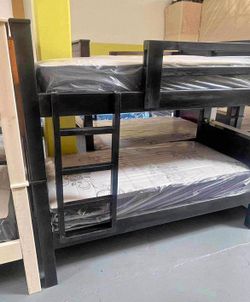 Twin Twin Bunk Bed With Mattress Included