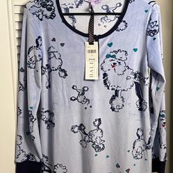 Hale Bob Blue Poodle Print Nightgown