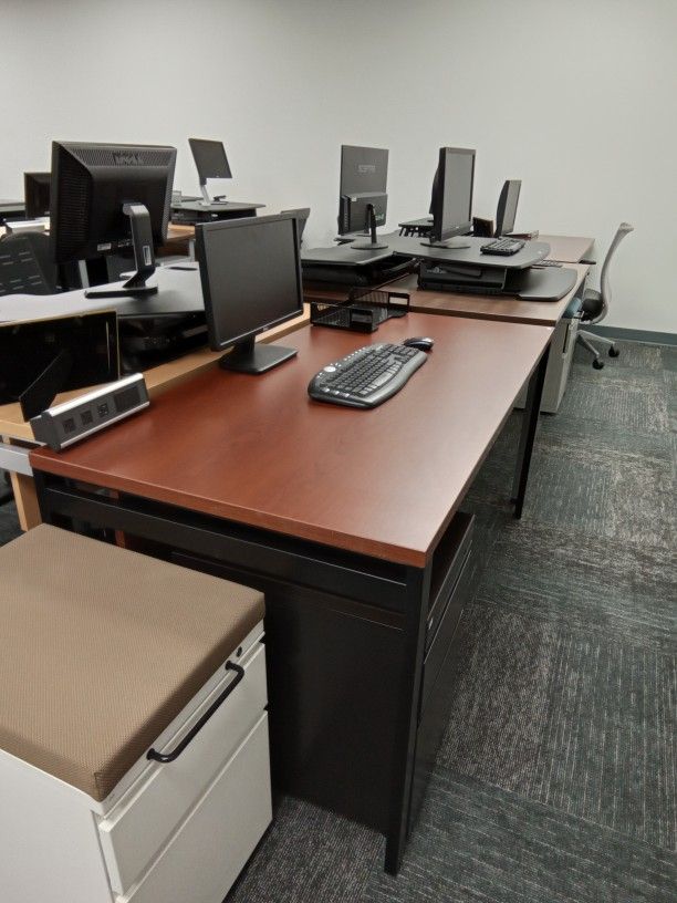 Used - Laminate Work Table w/ Modesty Panel