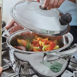 OLLA DE 4 QT DE ACERO INOXIDABLE 5-PLY VIDA SANA PRINCESS HOUSE ⚘️🌹