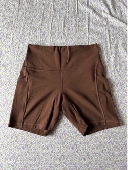 Brown Lululemon 6 inch Shorts