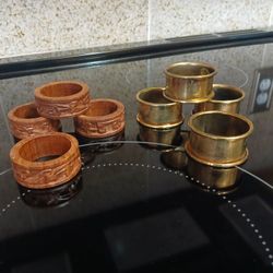 Vintage Holder Napkin Ring ~ Wood/Brass