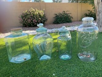 Beautiful collection of large vintage glass jars