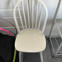 Two White Chairs - Wood 