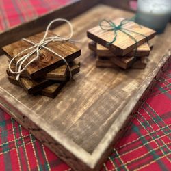 Custom Rustic Wooden Coasters 