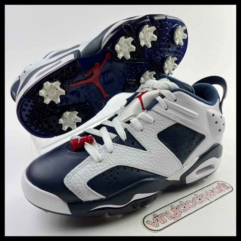 Nike Air Jordan Retro 6 G Golf Shoes Olympic Navy DV1376-101 Mens 7 = Womens 8.5