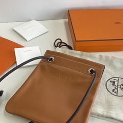 Hermes Orange Milo and Swift Leather Aline Mini Bag Hermes