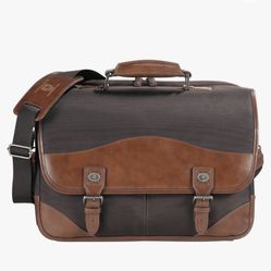 Cutter &Buck  Legacy collection  TSA approved Messenger Bag Leather /canvas 