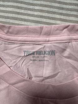 True religion, light, pink graphic T-shirt