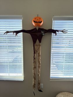 Disney The Nightmare Before Christmas Hanging Posable Pumpkin King Decor