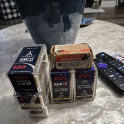 5 box wmr maxi 22  1 box winchester  x22